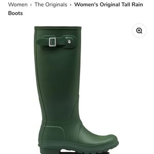 Women’s Original Hunter Green Hunter boots - size 8 - great condition!